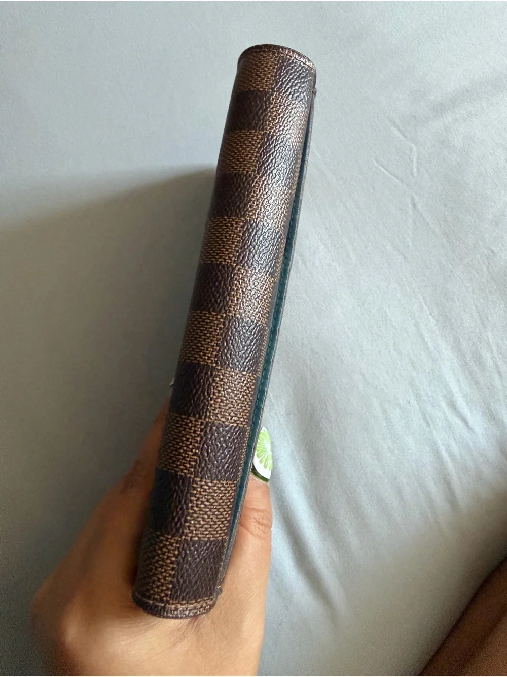 Louis Vuitton Turquoise Textured Leather Snap Wallet